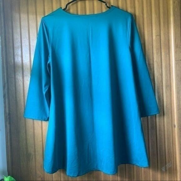 Valerie Stevens Women's Relaxed Fit Blue Blouse - Small - Picture 6 of 7